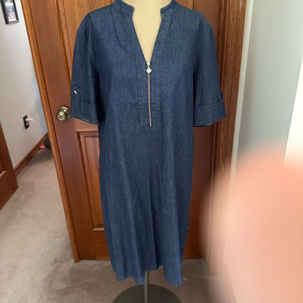 Anne Klein Blue Denim Dress